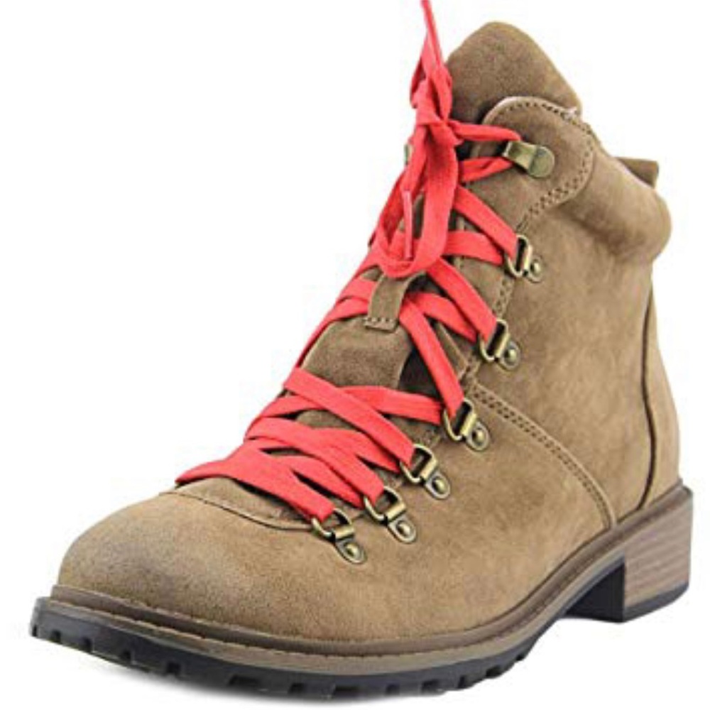 Lace up boot_light brown/tan red lace